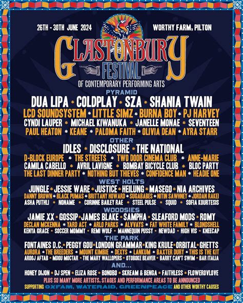 Glastonbury 2024 Line.